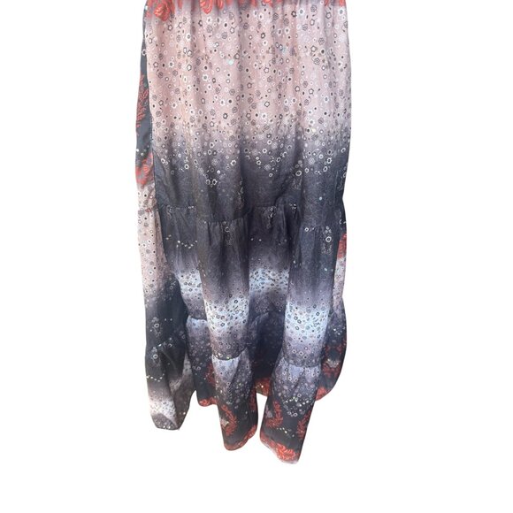 Vintage Ingear Y2K‎ Boho Strapless Midi Dress L Dark Fairy Ren Faire Gypsy - Picture 3 of 9